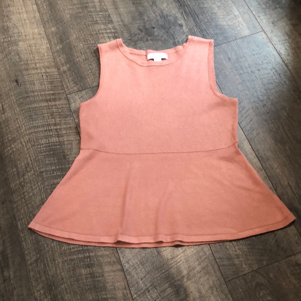 LIZ CLAIBORNE PEACH SLEEVELESS BLOUSE SIZE S